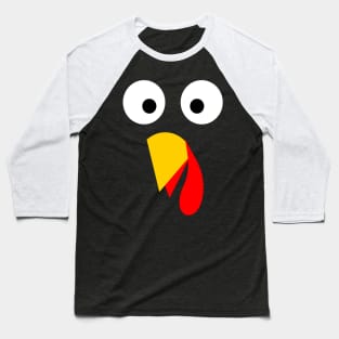 Turkey Face Baseball T-Shirt